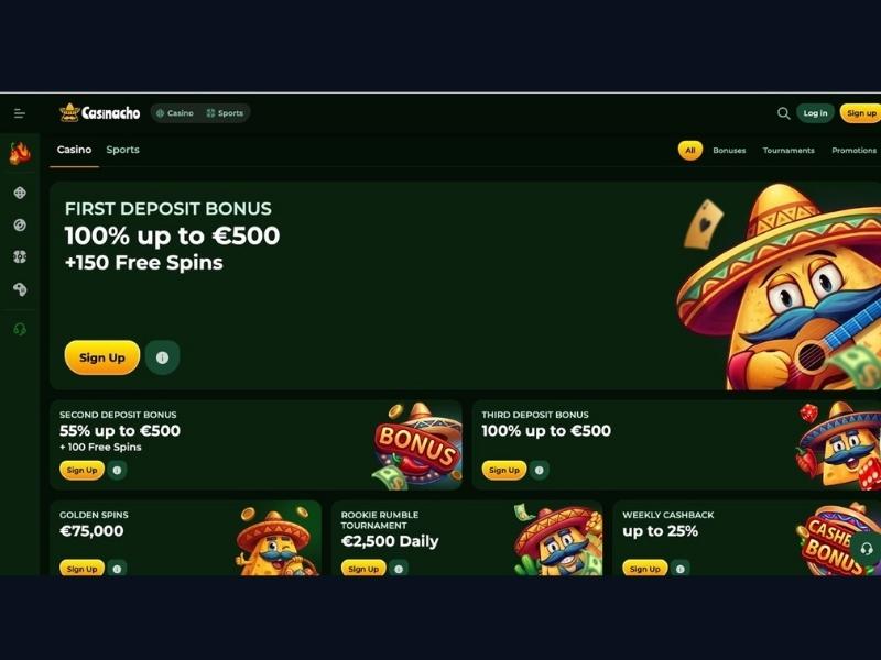 Registrazione e navigazione per meccanica su Casinacho Casino Nacho Casino per l'Italia